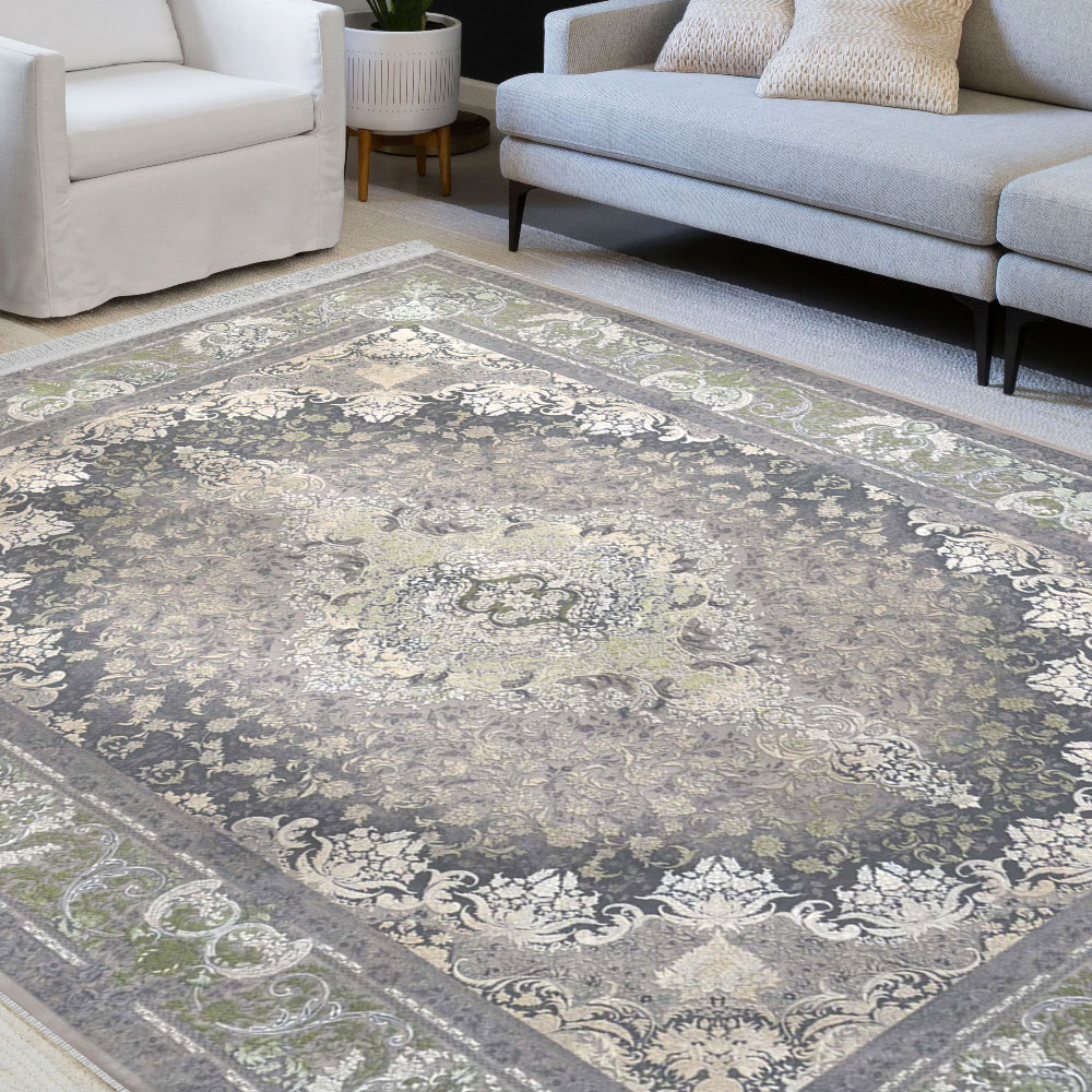 فرش نگین یاسمن مشهد 1200 شانه - 2 رنگ