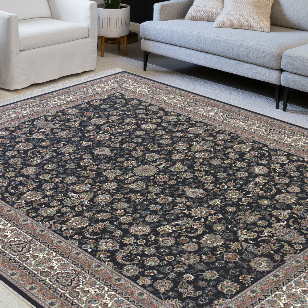 فرش نگین یاسمن مشهد طرح افشان دریا ؛ 700 شانه ، 2 رنگ