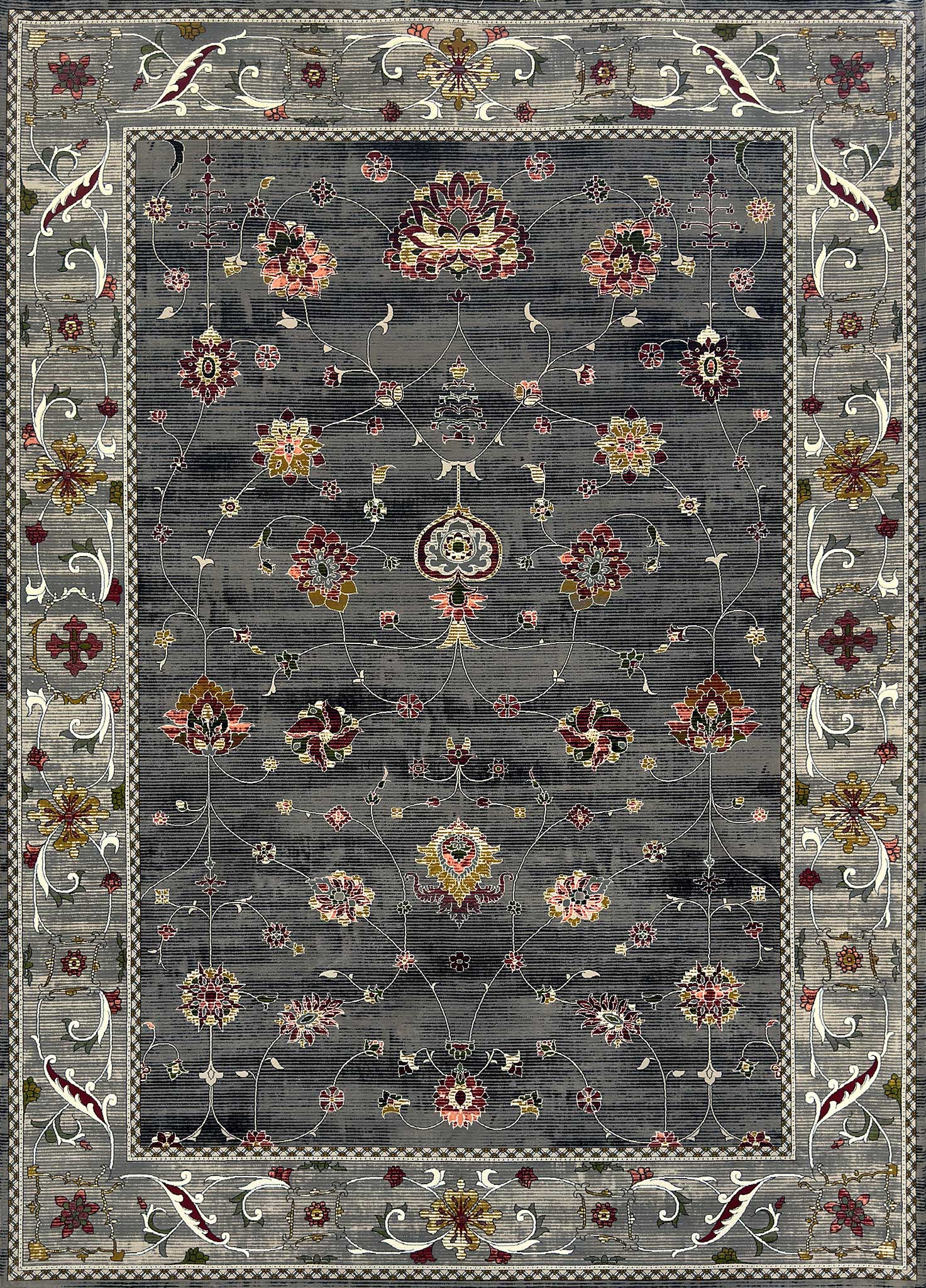 فرش نگین یاسمن مشهد طرح سلطان آباد | 700 شانه | 3 رنگ