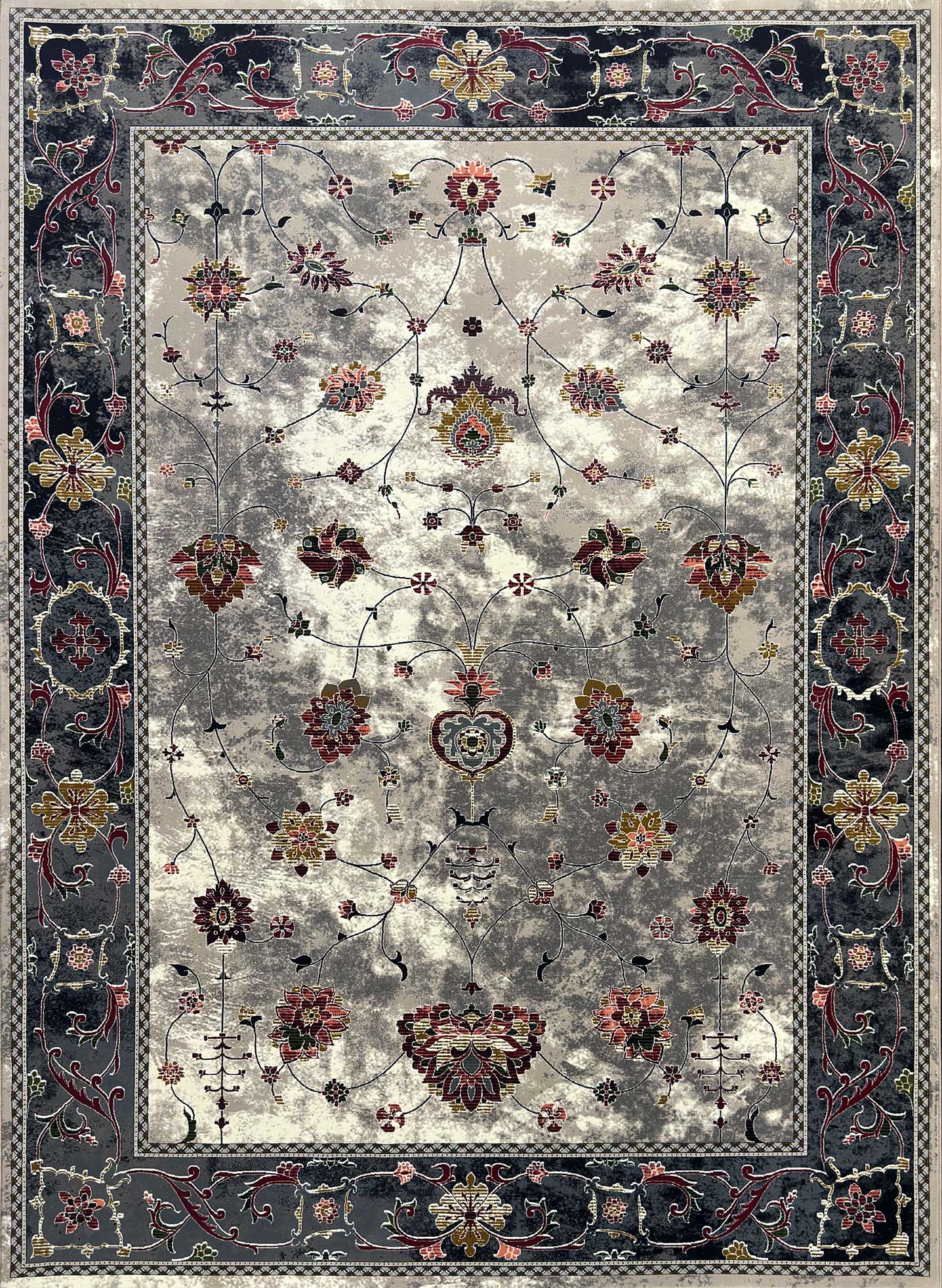 فرش نگین یاسمن مشهد طرح سلطان آباد | 700 شانه | 3 رنگ